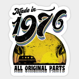 Made in 1976 All Original Parts Sticker